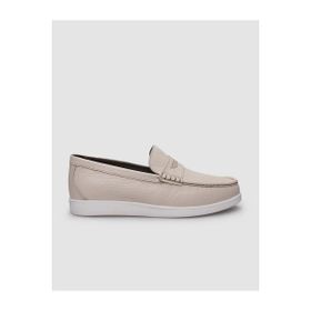 Cabani 523M1738 Hakiki Deri Bej Loafer Erkek Günlük Ayakkabı
