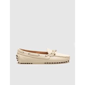 Cabani 6026 Kauçuk Tabanlı Hakiki Deri Bej Kadın Loafer Ayakkabı