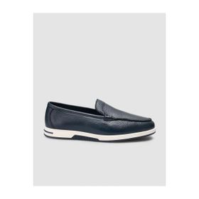 Cabani 655M1651 Hakiki Deri Lacivert Erkek Loafer Ayakkabı