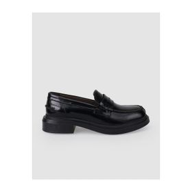 Cabani 670M1866 Hakiki Deri Siyah Açma Kadın Loafer Ayakkabı