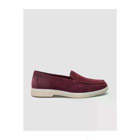 Cabani 673M1879 MonaMae Hakiki Deri Bordo Süet Kadın Loafer Ayakkabı