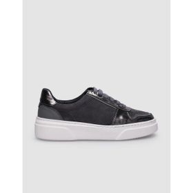 Cabani Bağcıklı Hakiki Deri Gri Kadın Sneaker Ayakkabı
