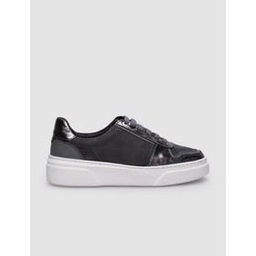 Cabani Bağcıklı Hakiki Deri Gri Kadın Sneaker Ayakkabı