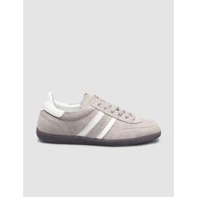Cabani Bağcıklı Hakiki Deri Gri Kadın Sneaker Ayakkabı