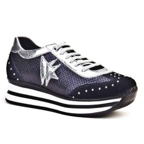 Cabani Bağcıklı Lacivert Kadın Sneaker Ayakkabı