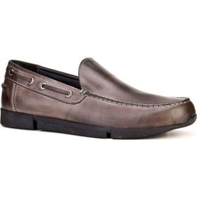 Cabani Gri Deri Loafer Günlük Erkek Ayakkabı