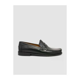 Cabani H-30 Hakiki Açma Deri Siyah Erkek Loafer Ayakkabı