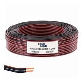 Cable 2x0.75 mm Siyah 100 m Kordon Elektrik Kablosu