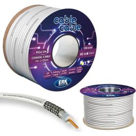 Cable Cable 80TEL RG6/U4 1.02 mm 100 mt Erk Yerli Anten Kablosu