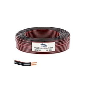 Cable Cable Kordon 2x0.75 Siyah 100 mt Hoparlör Kablosu