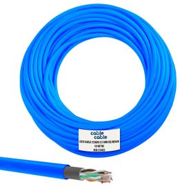Cable Cable Mavi 23AWG 0.51 mm 10 mt Dış Mekan CAT6 Kablo