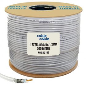 Cable Cable RG6/U4 1.02 mm 112 Tel 500 mt Anten Kablosu
