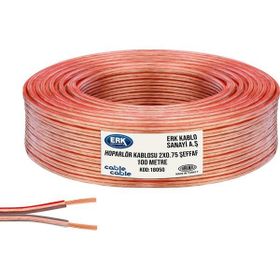Cable Cable Şeffaf Kordon 2x0.75 cm 100 mt Hoparlör Elektrik ve Ses Kablosu