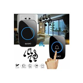 Cacazi 2 Buton 1 Alıcı Kablosuz Uzaktan Kumandalı Led Kapı Zili