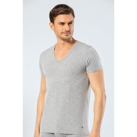Cacharel 1306 Gri V Yaka Erkek T-shirt