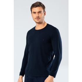 Cacharel 1333 Lacivert O Yaka Uzun Kollu Erkek Sweatshirt