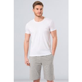 Cacharel 2169 Beyaz O Yaka Slim Fit Erkek T-shirt