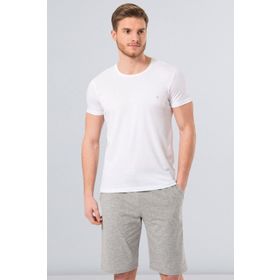 Cacharel 2169 Beyaz O Yaka Slim Fit Erkek T-shirt
