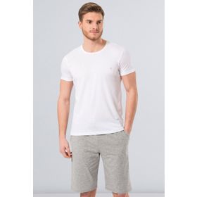 Cacharel 2169 Beyaz O Yaka Slim Fit Erkek T-shirt