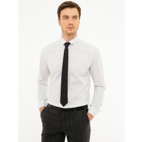 Cacharel 50218082-VR001 Açık Gri Slim Erkek Gömlek
