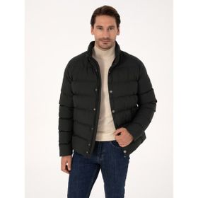 Cacharel 50319254-VR027 Erkek Haki Geniş Kapütone Kapüşonlu Mont