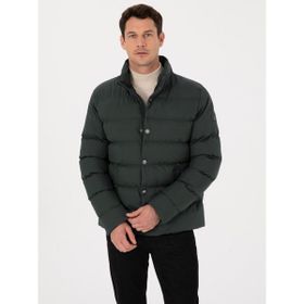 Cacharel 50319254-VR027 Erkek Haki Geniş Kapütone Kapüşonlu Mont