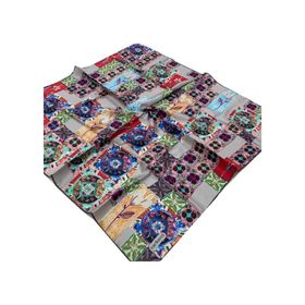 Cacharel 7204313-971 Gri Etnik Desen Tivil İpek Eşarp