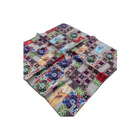 Cacharel 7204313-971 Gri Etnik Desen Tivil İpek Eşarp