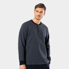 Cacharel Füme S Erkek Jakarlı Noktalı Patlı Pijama Takım