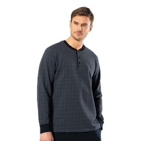 Cacharel Füme S Erkek Jakarlı Noktalı Patlı Pijama Takım