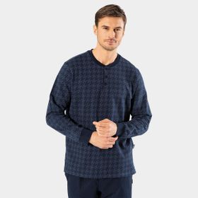 Cacharel Lacivert S Erkek Jakarlı Noktalı Patlı Pijama Takım