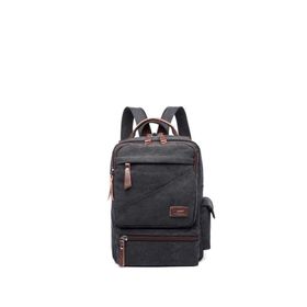 Cactive CTV1261 Kanvas Siyah Kumaş Unisex Sırt Çantası