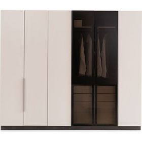 CaddeYıldız Braga 6 Kapılı Ekru Gardrop