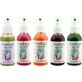 Cadence 100 ml 5'li Siyah Sprey Kumaş Boyası
