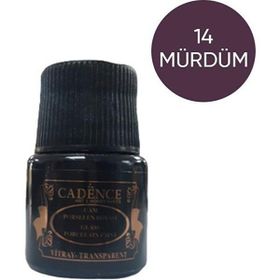 Cadence 14 Mürdüm 45 ml Şeffaf Cam ve Seramik Boyası