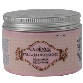 Cadence 150 ml SR08 Bebek Pembe Baby Pink Shabby Chic Rölyef Pasta