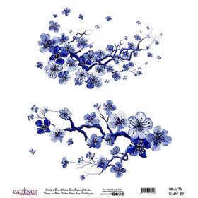 Cadence 30x32 cm K014 Boya Dünya'nın Mavi Tonları Pirinç Kağıt