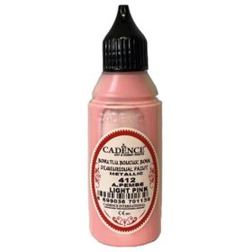 Cadence 412 Pembe 50 ml Metalik Boncuk Boya