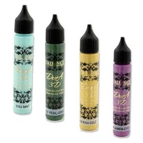 Cadence 466 Simli 50 ml Gümüş Siyah Boncuk Boyası