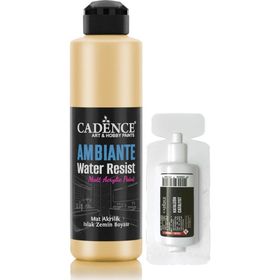 Cadence Ambiente AWM-04 Antik Altın 250 ml Suya Dayanıklı Metalik Akrilik Boya