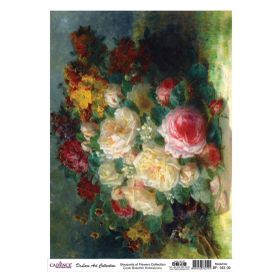 Cadence Çiçek Serisi BF33 30x42 cm Pirinç Dekupaj Kağıdı