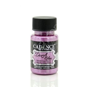 Cadence Dora Glass 50ml Pembe Metalik Boya