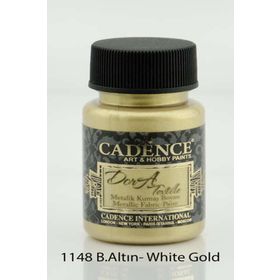 Cadence Dora Textile 1148 Beyaz Altın 50 ml Metalik Kumaş Boyası
