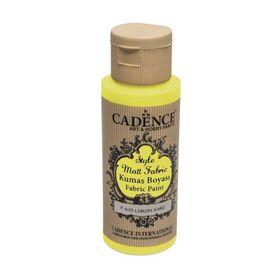 Cadence F-635 59 ml Limon Sarı Style Matt Fabric Kumaş Boyası