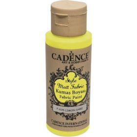 Cadence F-635 59 ml Limon Sarı Style Matt Fabric Kumaş Boyası