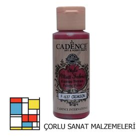 Cadence F-637 Crimson Kırmızı 59 ml Style Matt Kumaş Boya