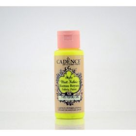 Cadence F-651 Sarı 59 ml Style Matt Kumaş Florasan Boya