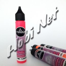 Cadence Fosforlu Pembe Renkli İnciler Boyutlu 25ml Boncuk Boya