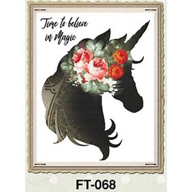 Cadence FT-68 Kumaş Transfer 25x35 Çiçekli Hayvan Figürleri Serisi