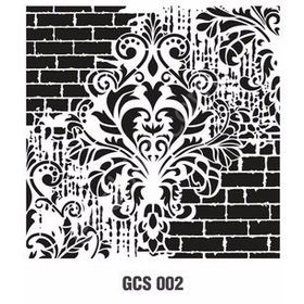 Cadence GCS-002 Grunge 45x45 cm Stencil Şablon